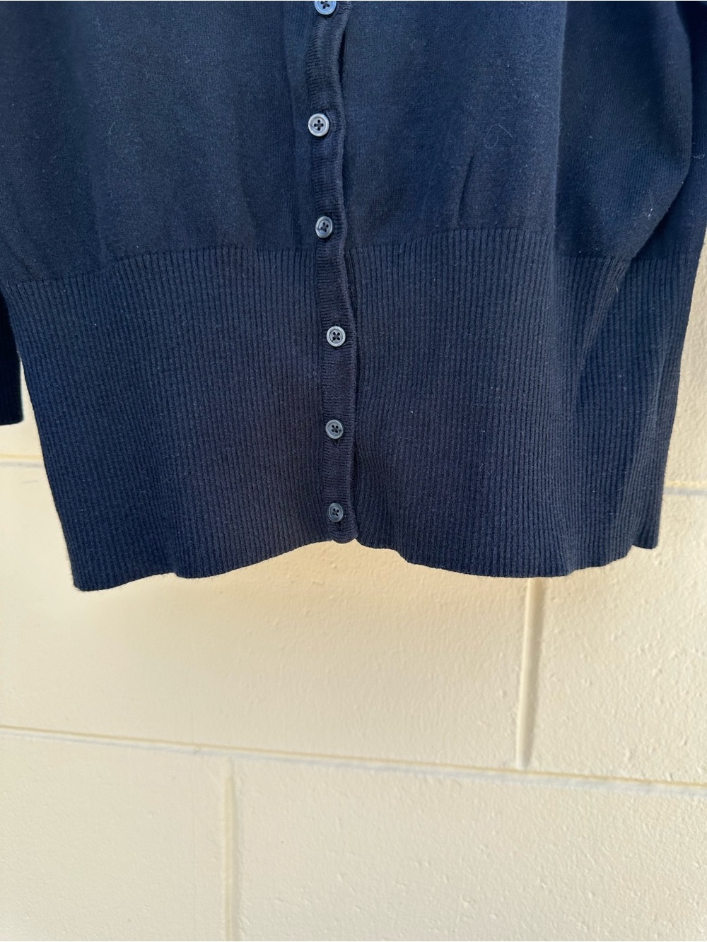 Elle Black Ruffle Front Button Cardigan - Picture 8 of 8